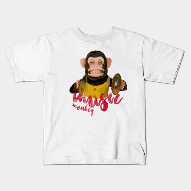 music monkley Kids T-Shirt by RedSheep